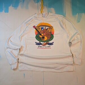 Vtg Old Settler's Music Festival‎ T-Shirt 2001 Size XL Bluegrass Fest FOTL 24x33